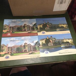 NOS Lot of 4 Oversized Disney’s Saratoga Springs Resort & Spa Postcards, Frame